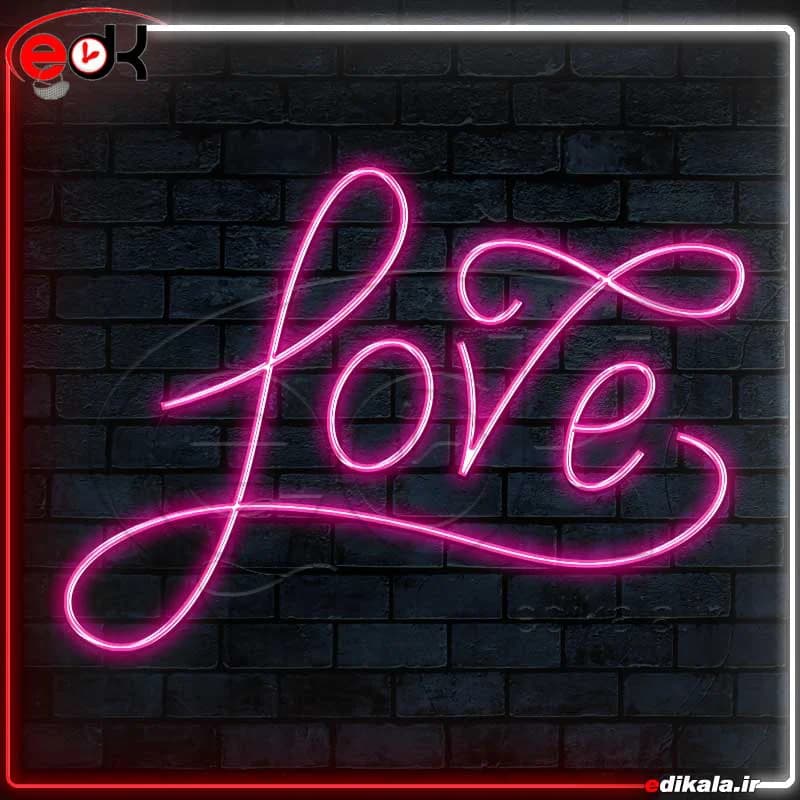 تابلو نئون طرح love شماره 3 در ابعاد مختلف+ترانس — تصویر ۲