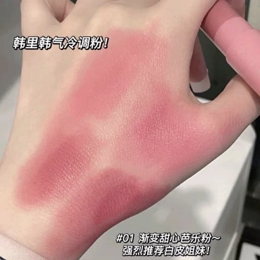 رژ گونه 4 طبقه صورتی لاو کیک مات فانتزی گوگولی پینترستی کیفی کوچک مینی مسافرتی رژلب مینی کیوت رژ و رژگونه طبقاتی — تصویر ۸