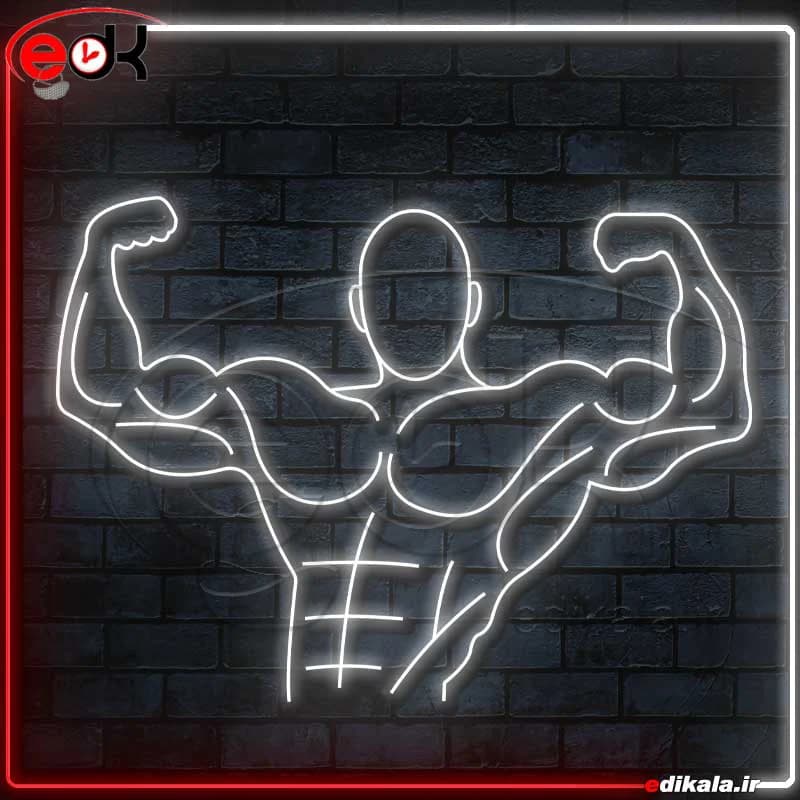 تابلو نئون طرح بدنسازی شماره 2 در ابعاد مختلف+ترانس+فایل کورل اماده برش — تصویر ۲