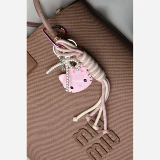 چارم بگ و فونچارم کیف پینترستی کیوت فانتزی مناسب کادو هدیه استایل روزمره جاکلیدی جاسویچی — تصویر ۵