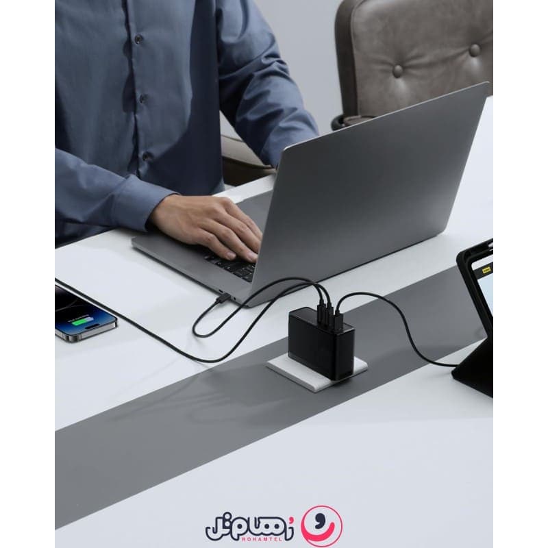 شارژر دیواری 160 وات بیسوس GaN5 Pro مدل CCGAN160CE به همراه کابل USB-C — تصویر ۷