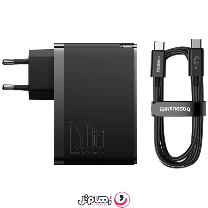 شارژر دیواری 160 وات بیسوس GaN5 Pro مدل CCGAN160CE به همراه کابل USB-C — تصویر ۲
