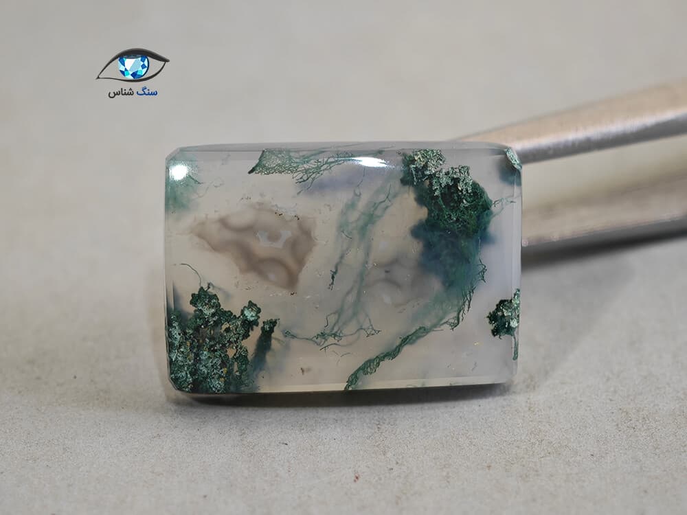 عقیق خزه ای سبز معدنی 2.9 گرم — تصویر ۳