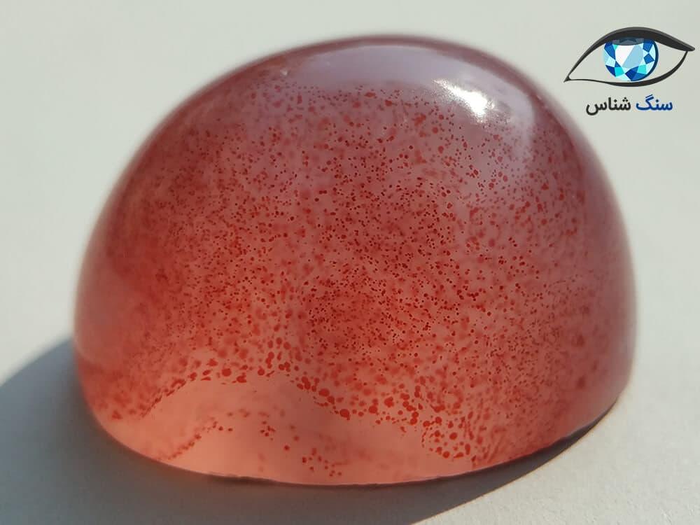 عقیق سرخ کمرنگ درشت 8 گرم