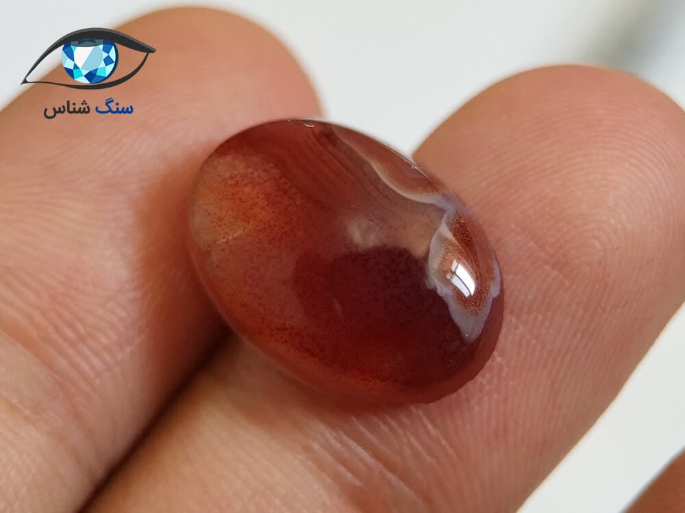 عقیق قرمز طبیعی بدون بهسازی 2.1 گرم — تصویر ۳