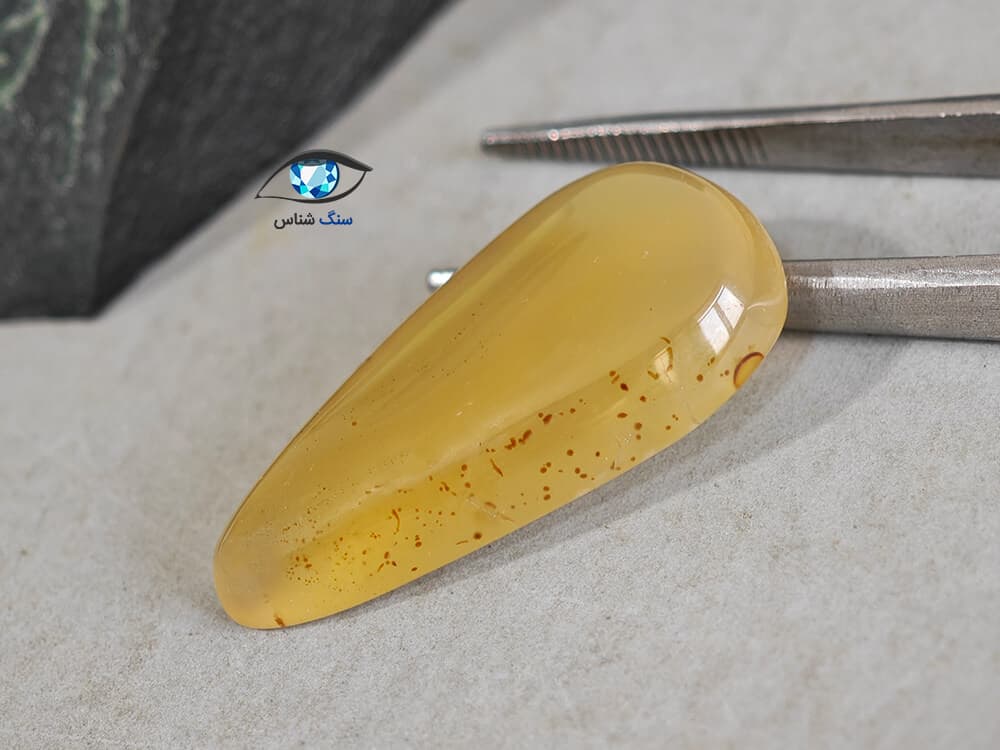 عقیق اشکی طبیعی 3.2 گرم — تصویر ۲