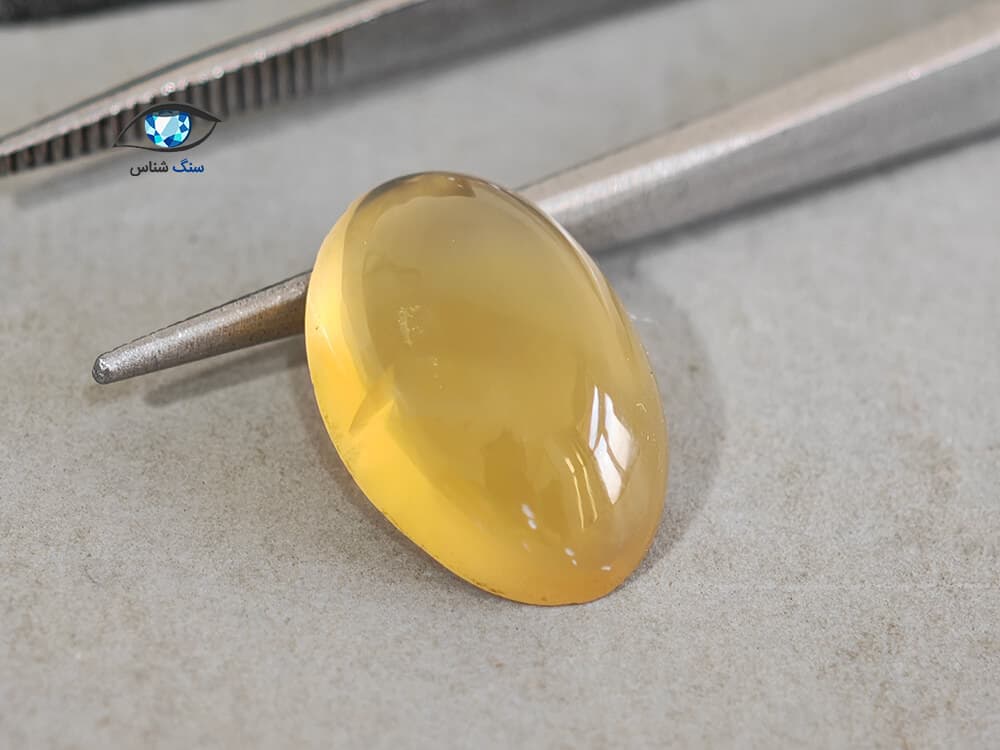 نگین عقیق زرد طبیعی 1.2 گرم