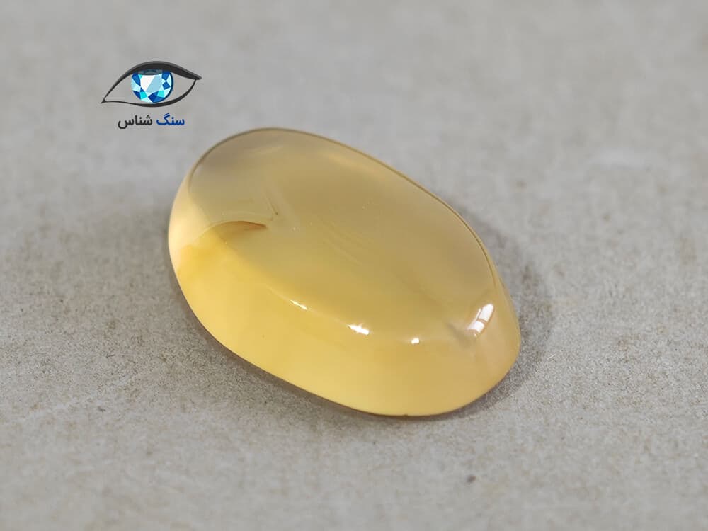 نگین عقیق زرد طبیعی 1.2 گرم — تصویر ۴