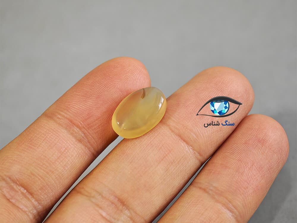 نگین عقیق زرد طبیعی 1.2 گرم — تصویر ۵