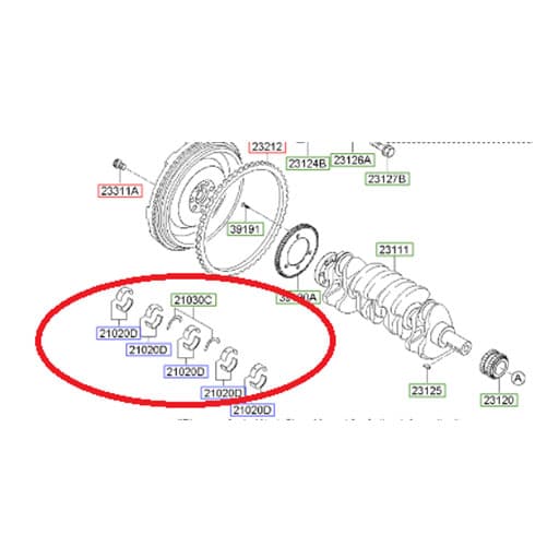 یاتاقان ثابت سایز STD رنگ مشکی سراتو سایپا