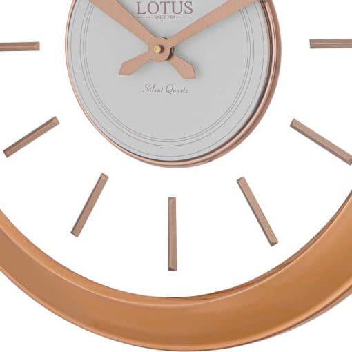ساعت دیواری فلزی صفحه کریستالی مدل SANDRA کد MG-6069 رنگ ROSE GOLD — تصویر ۲