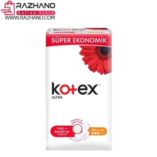 نوار بهداشتی کوتکس Kotex ترکیه سایز کوچک بسته 24عددی