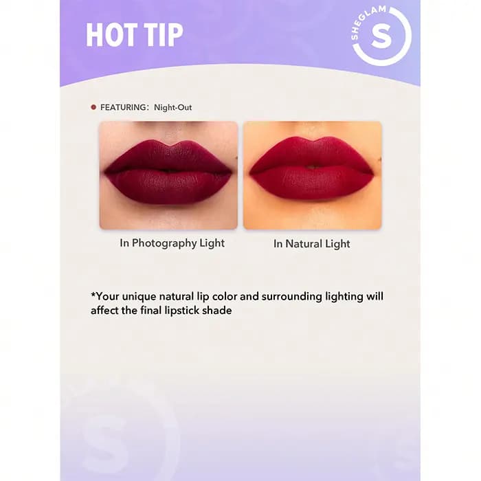 رژ جامد مات شیگلم Sheglam سری Matte Allure رنگ Cabana — تصویر ۹