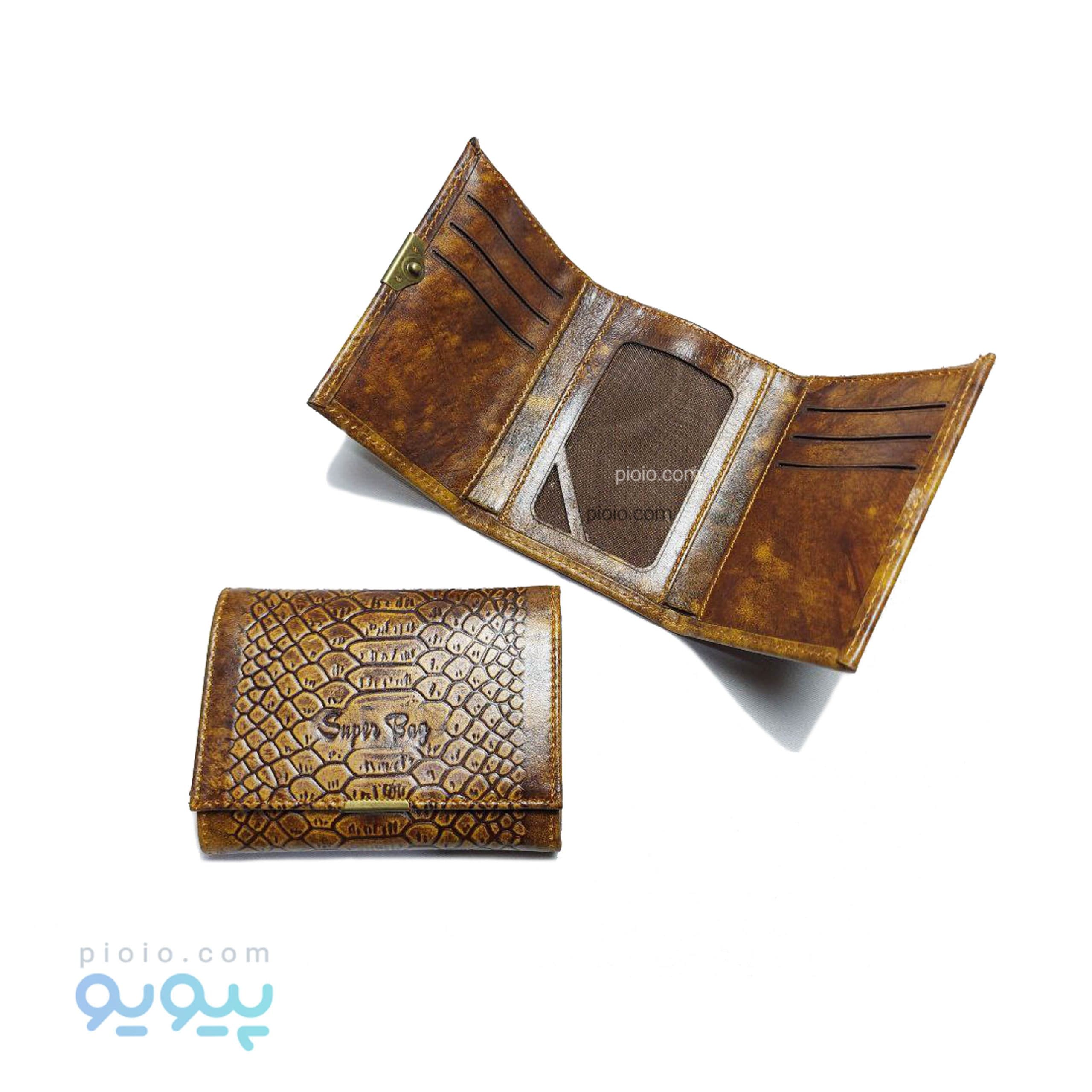 کیف پول سه لت دسترنگ کوچک کد 6105 تک و عمده — تصویر ۳