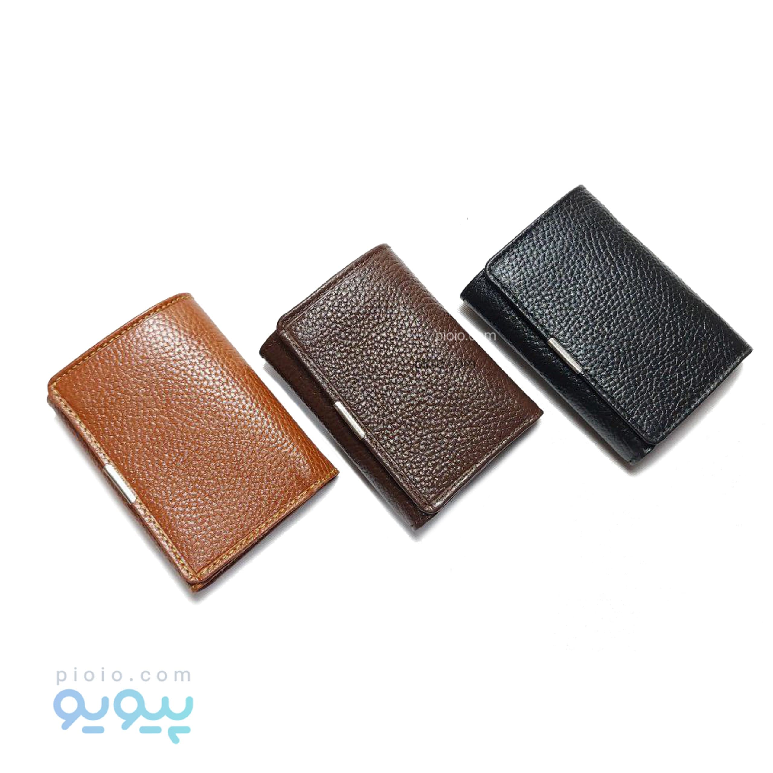 کیف پول سه لت مردانه چرم گاوی کد 61065 تک و عمده