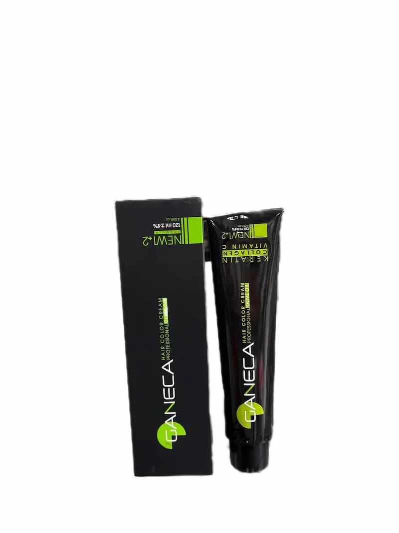 رنگ موی گانسا LINE M+2 حاوی کراتین ویتامین C سری زیتونی120ml