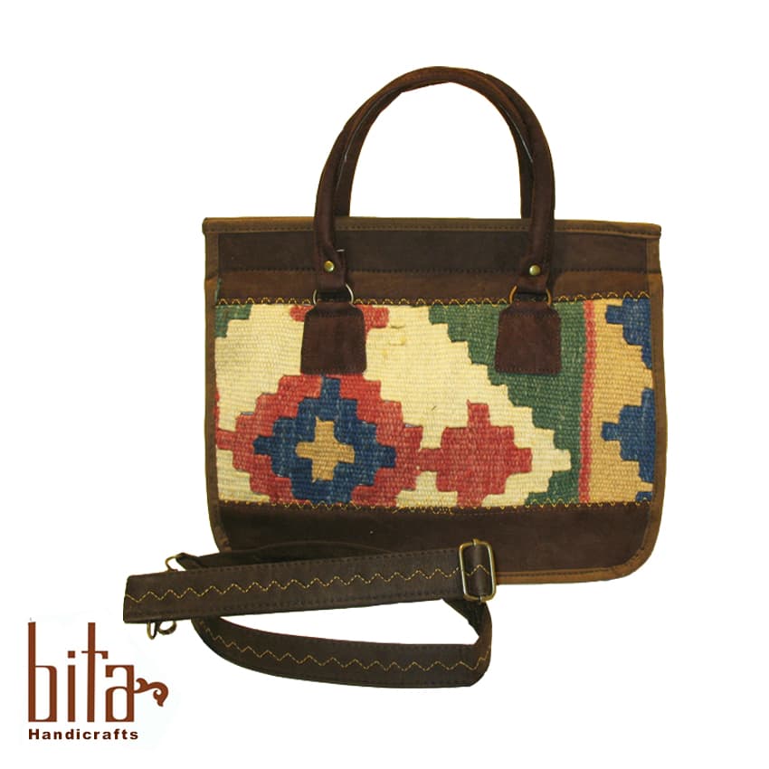 کیف گلیمی مستطیل دوخانه ترنج