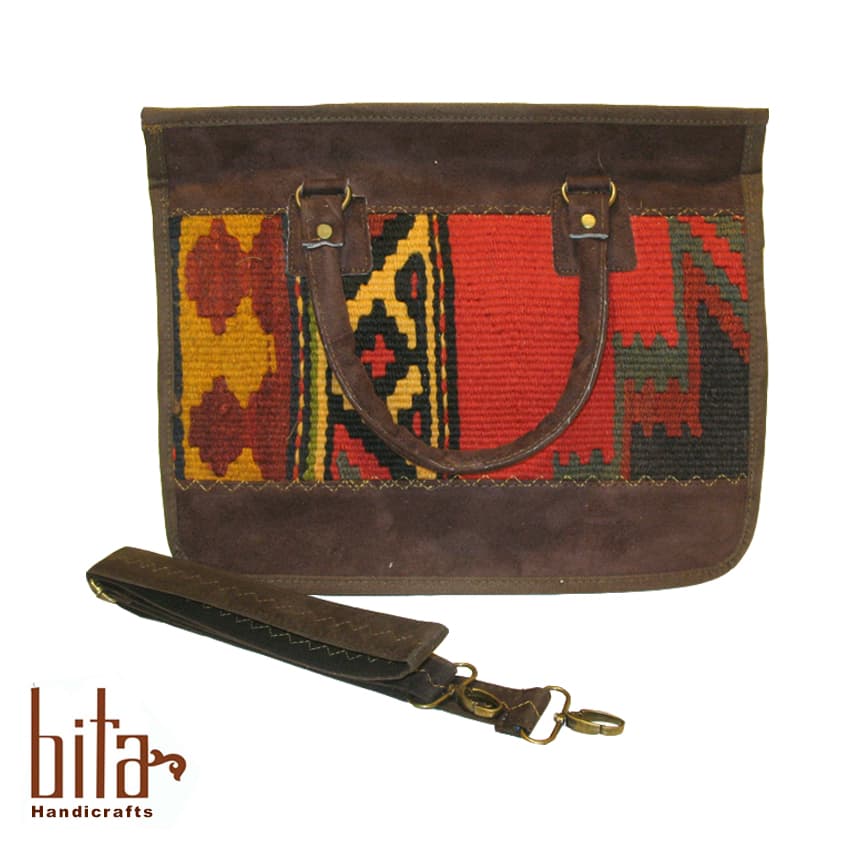 کیف گلیمی دوخانه دو حاشیه