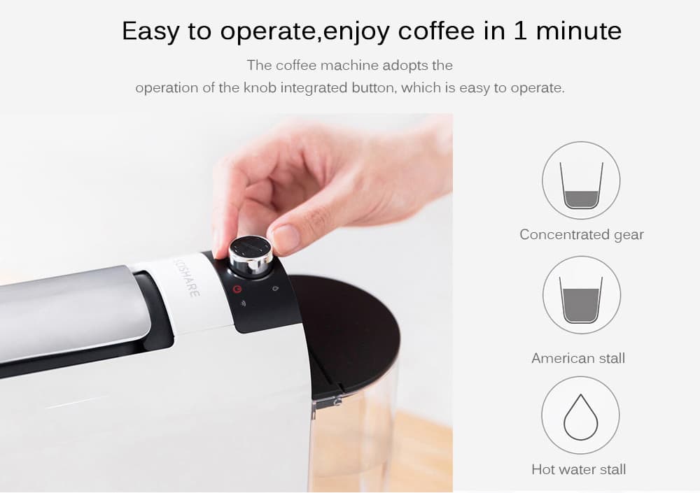 اسپرسوساز کپسولی هوشمند شیائومی SCISHARE S1102 Smart Capsule Coffee Machine — تصویر ۲