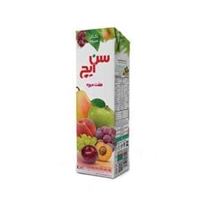 آب میوه هفت میوه یک لیتری سن ایچ در بسته بندی 12 عددی