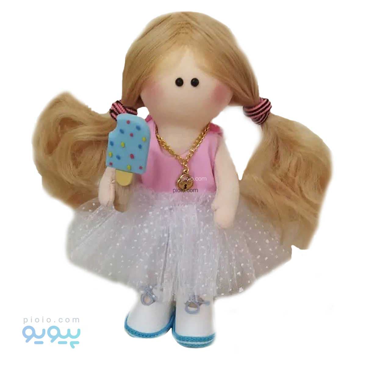 عروسک دست ساز روسی دختر ناز بستنی به دست
