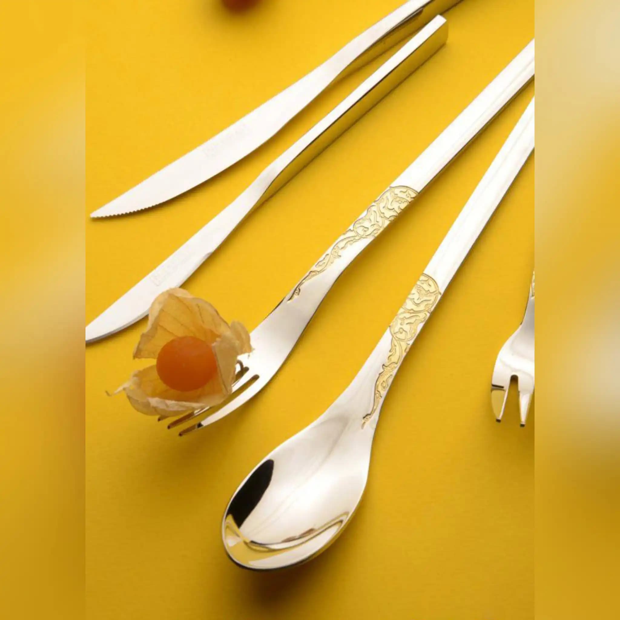 سرویس قاشق چنگال 30 نفره بارونیا مدل 388sg — تصویر ۲