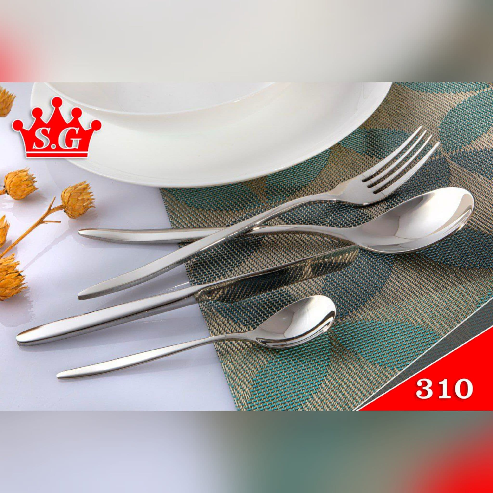 سرویس قاشق چنگال 18 نفزه اس جی مدل 310m