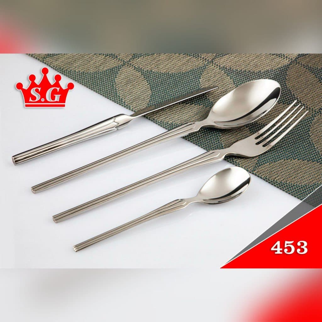 سرویس قاشق چنگال 18 نفره اس جی مدل 453m — تصویر ۲