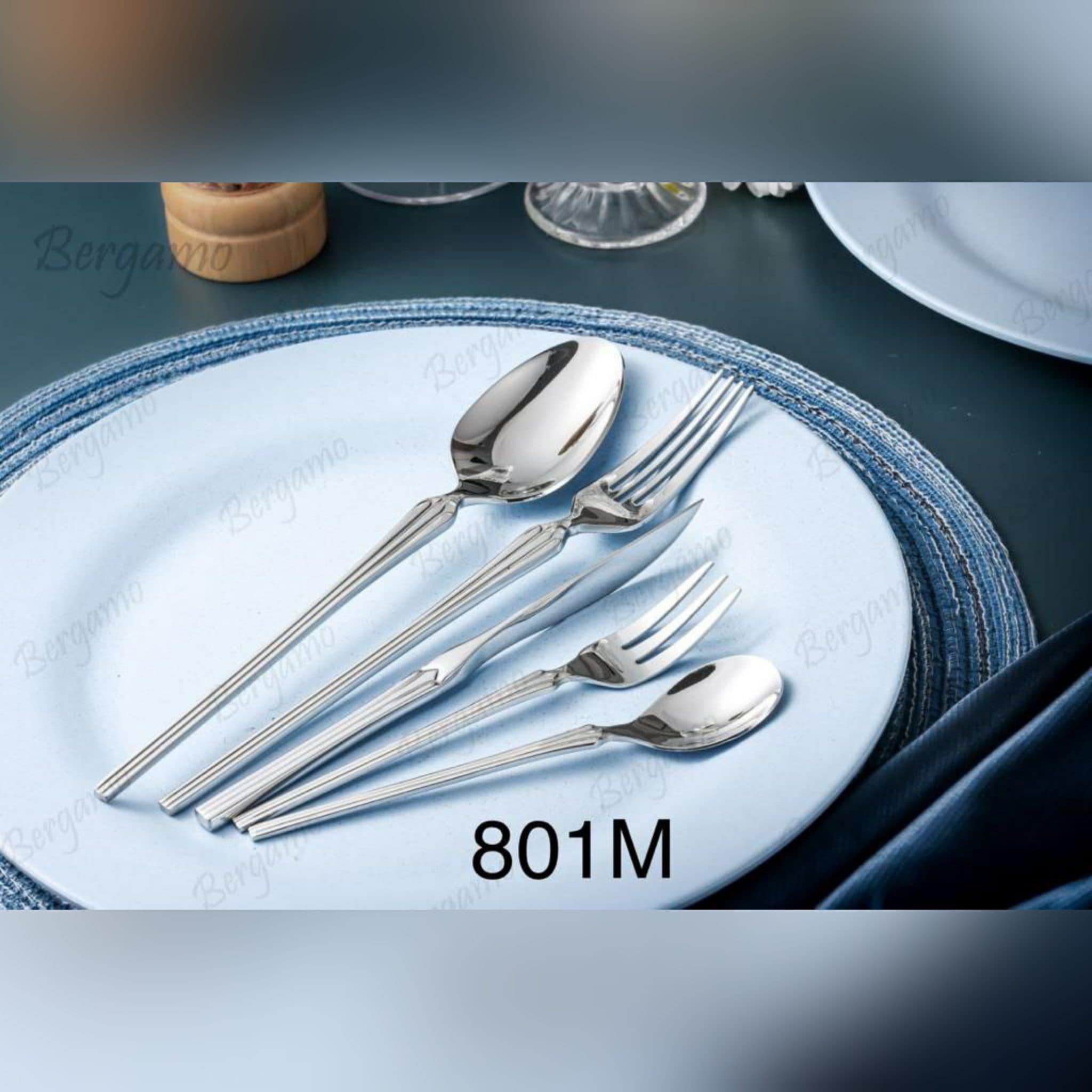 سرویس قاشق چنگال 52 پارچه 12 نفره برگامو مدل 801m