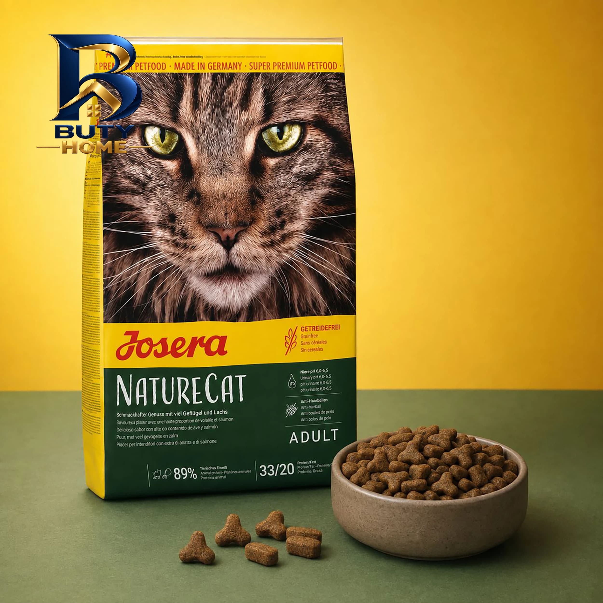 غذای خشک گربه جوسرا مدل NatureCat مناسب سلامت مجاری ادراری وزن ۲ کیلوگرم