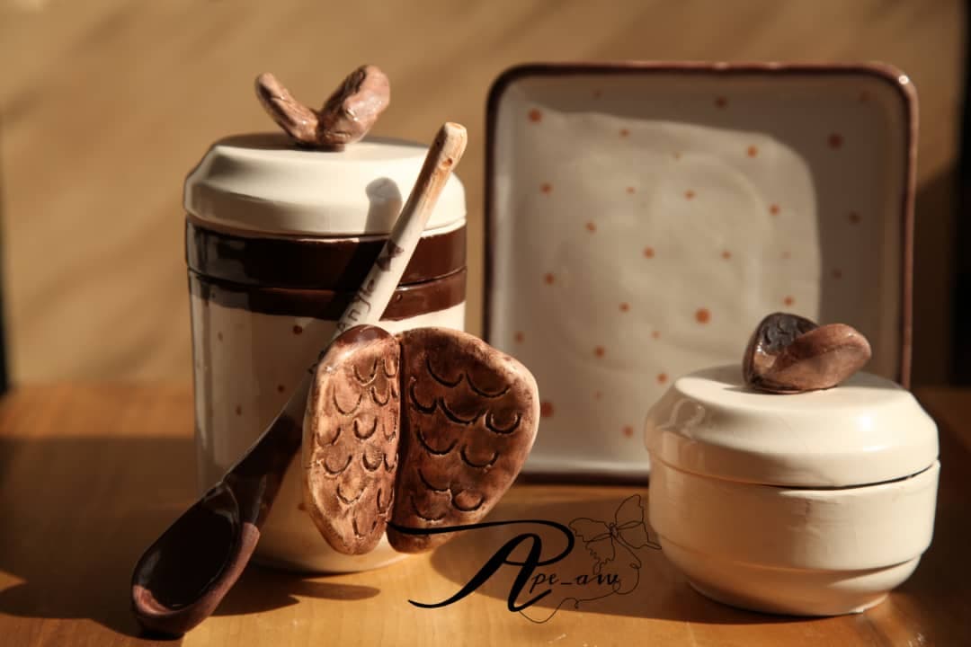 ماگ سرامیکی همراه با قاشق (طرح پرنده) — تصویر ۲