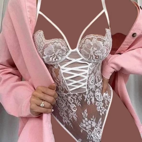 بادی فانتزی تمام دانتل فنردار Valentine کد 042 — تصویر ۳