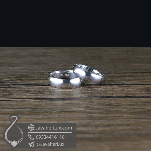 حلقه نقره رینگ ساده پهنای متوسط _ کد : 100537