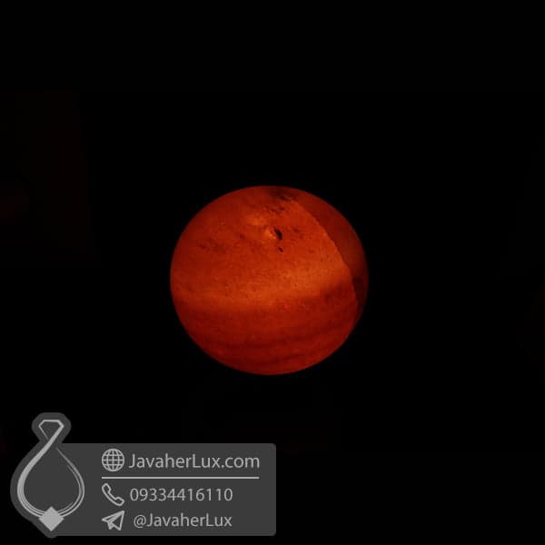 چراغ سنگ نمک هالیت تراش کروی _ کد : 400437