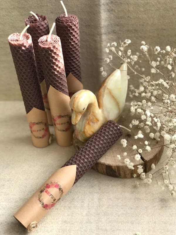 شمع موم عسل (قهوه ای)