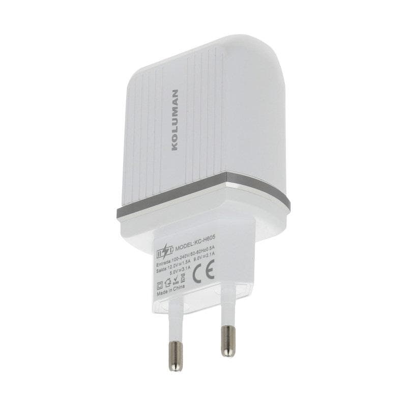 شارژر دیواری فست شارژ کلومن مدل KC-H605 به همراه کابل MicroUSB — تصویر ۳