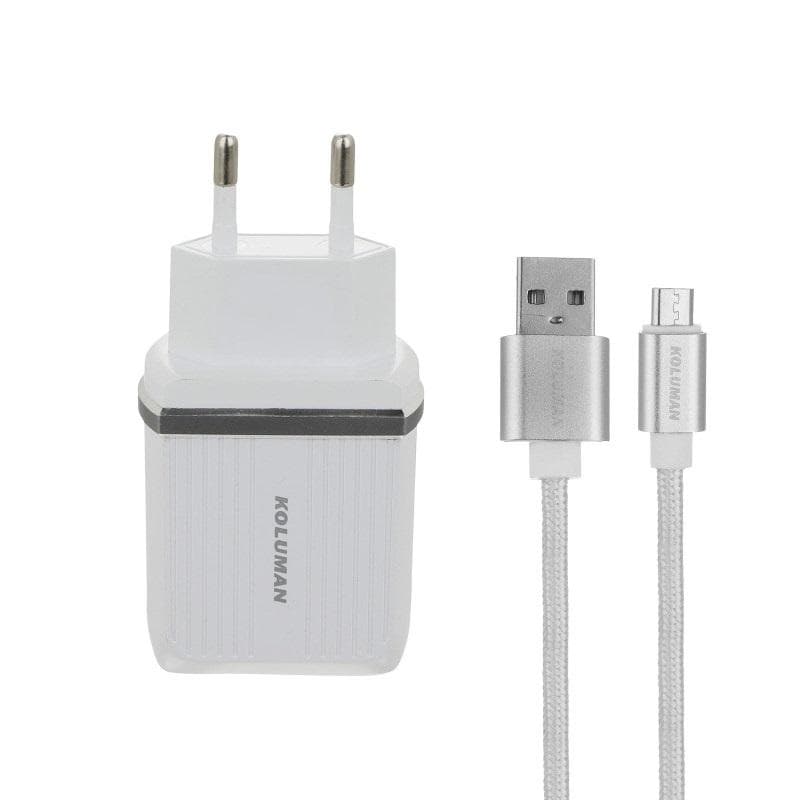 شارژر دیواری فست شارژ کلومن مدل KC-H605 به همراه کابل MicroUSB