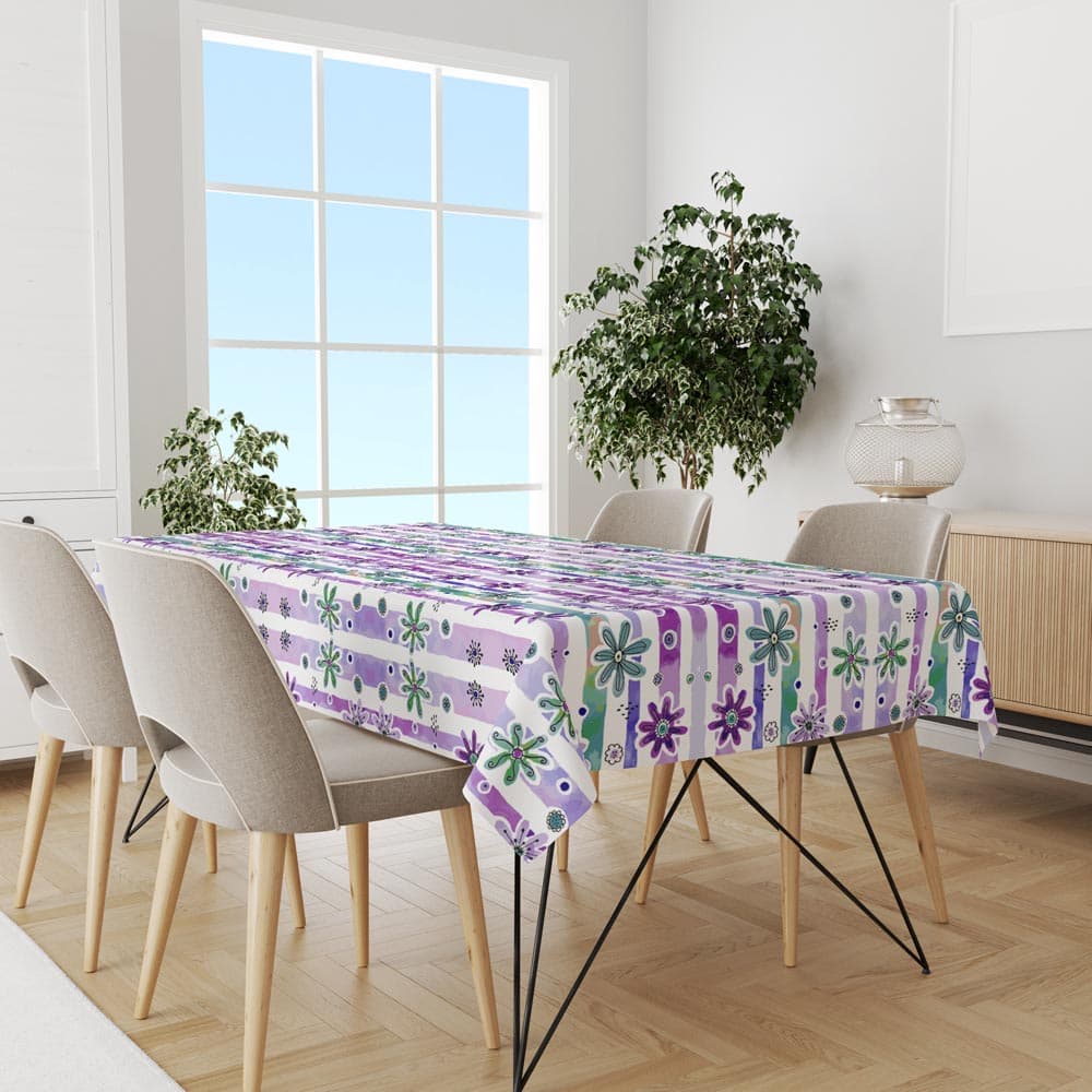 سفره و رومیزی پارچه ای مدل الگوی گلستان RR0107