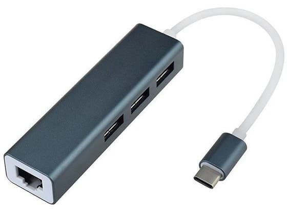 هاب تبدیل TYPE C به LAN و 3 پورت USB رویال