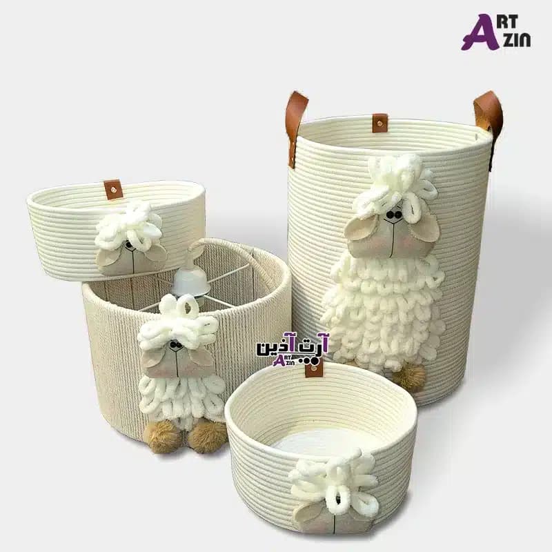 سرویس سیسمونی دخترونه کامل اتاق نوزاد دختر قیطان دوزی 4 تکه طرح عروسک ببعی – کد: 879