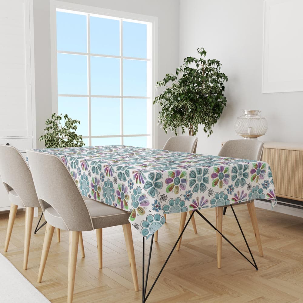 سفره و رومیزی پارچه ای مدل گلبرگها RR0102