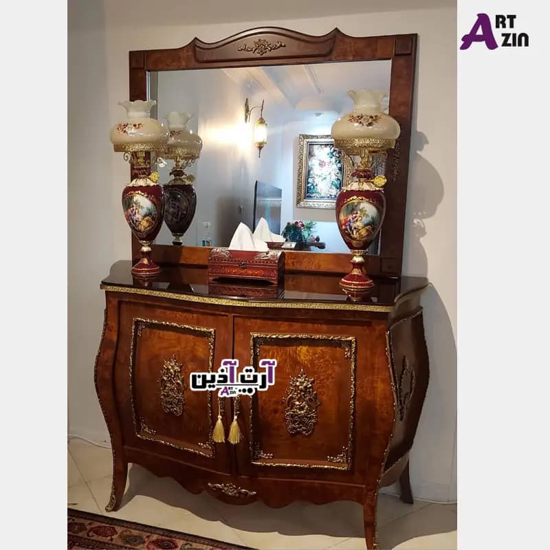 شمعدانی لاله شیشه ای دوپوست طرح کلاسیک و مدرن – کد: 580 — تصویر ۲