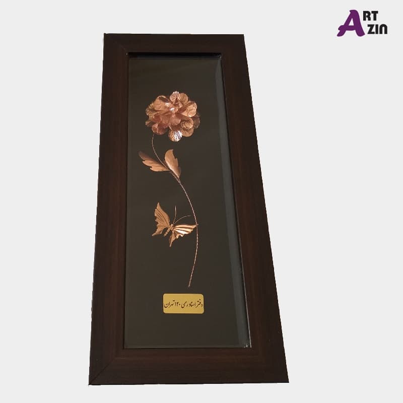تابلو گل مسی دست ساز مناسب هدایای سازمانی 17*40 سانتیمتر کد: 170 — تصویر ۳