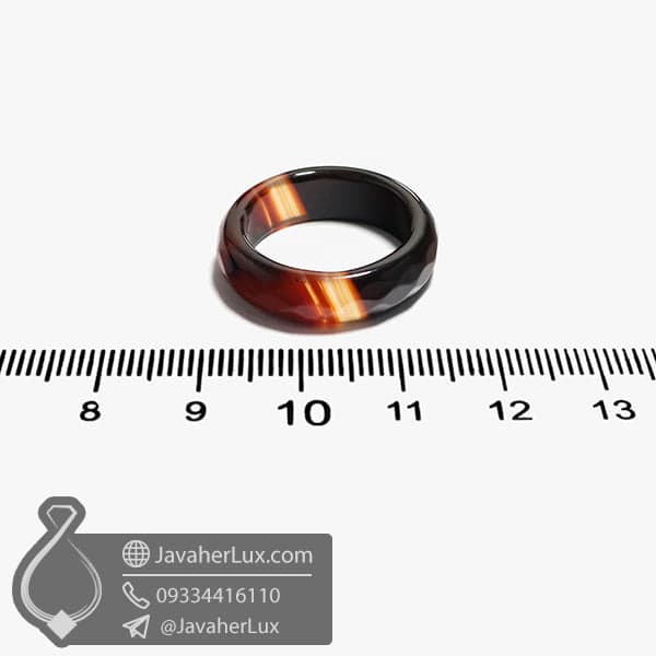 حلقه عقیق سلیمانی مدل رشنواد _ کد : 400398 — تصویر ۶