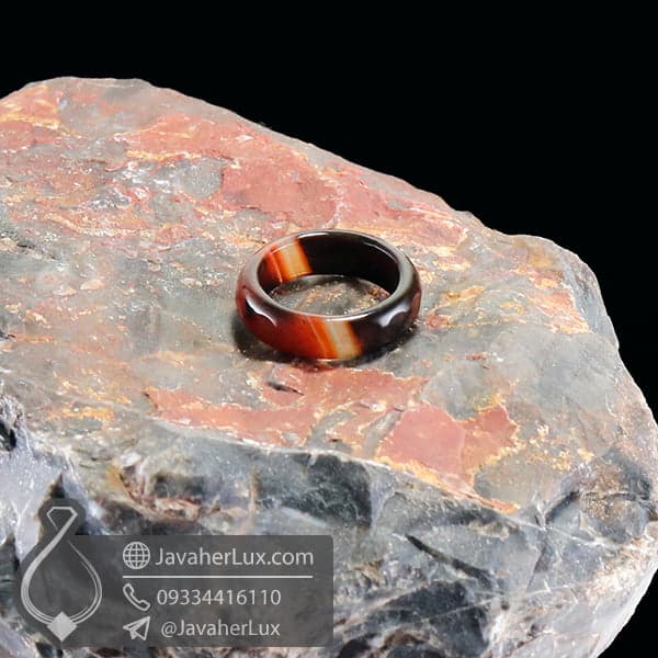 حلقه عقیق سلیمانی مدل رشنواد _ کد : 400398