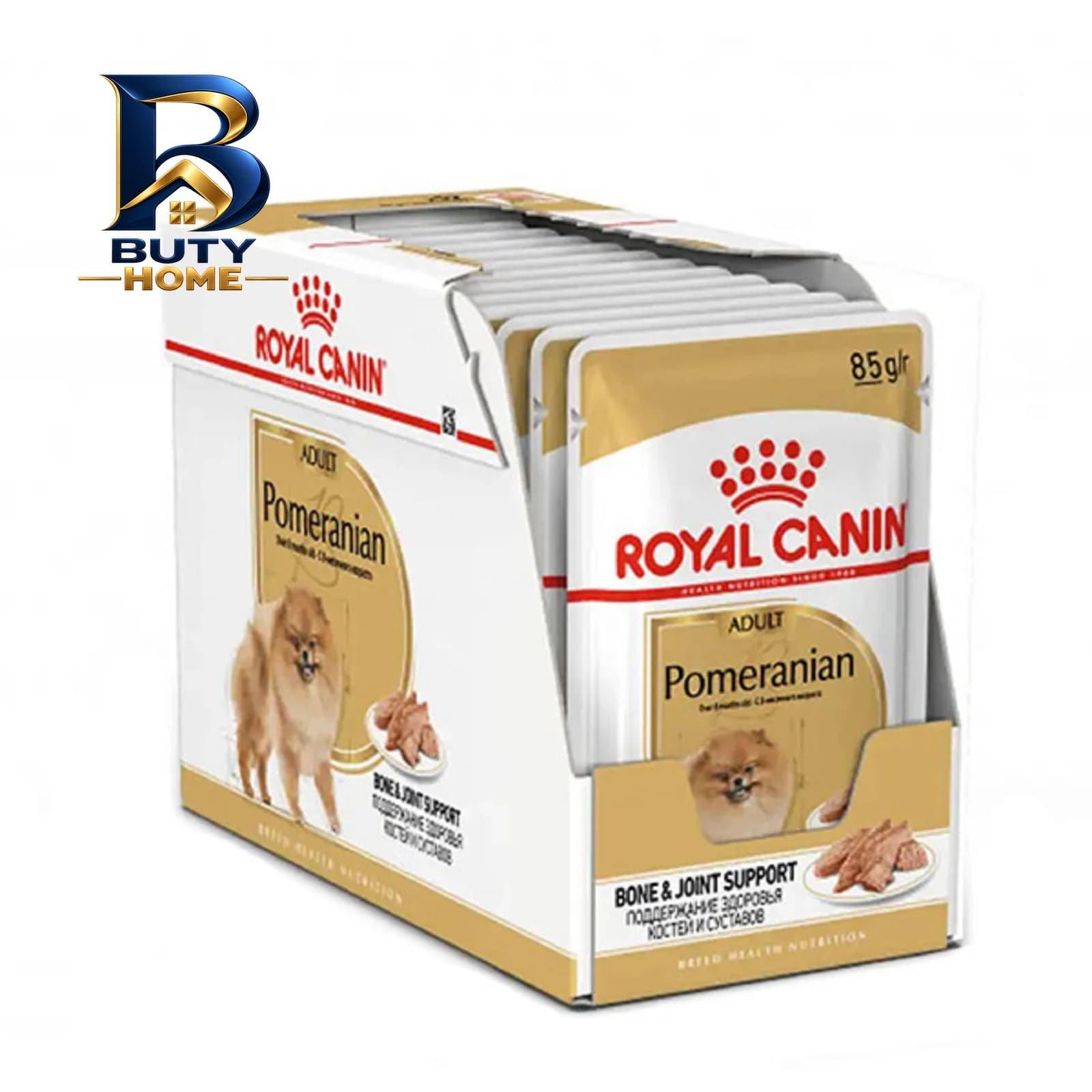 غذای پوچ رویال کنین مدل پامرانین ادلت POMERANIAN ۸۵ گرم بسته ۱۲ عددی — تصویر ۵