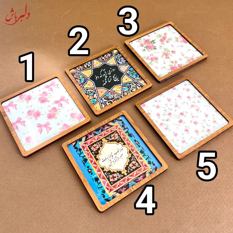 زیرلیوانی مربعی فانتزی — تصویر ۳