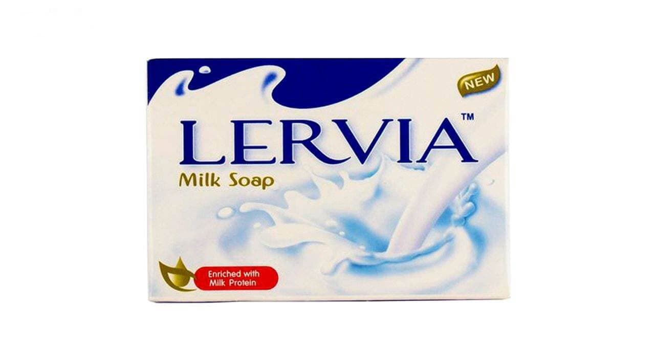 صابون سفید کننده و روشن کننده شیر لرویا LERVIA حجم 100 گرمی