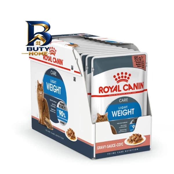 پوچ گربه رویال کنین مدل LIGHT WEIGHT CARE وزن ۸۵ گرم بسته ۱۲ عددی
