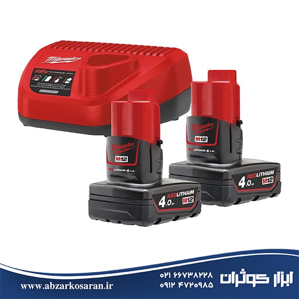 کیت باتری و شارژر میلواکی Milwaukee مدل M12NRG-402